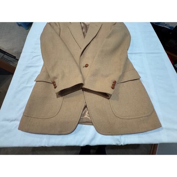 Vtg J.B. BRITTON Men's Camel USA Sport Coat Jacket Blazer Sz 42R - Picture 8 of 11